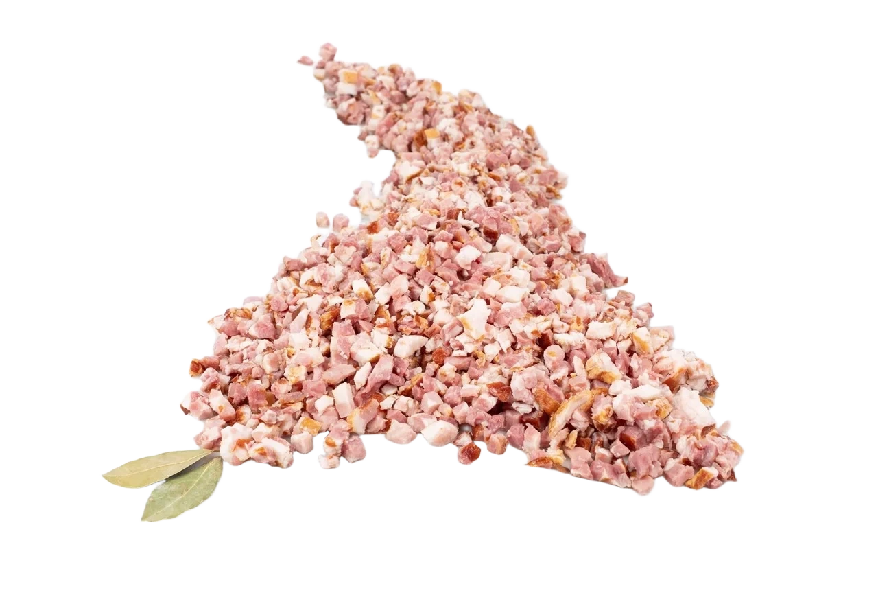 Bacon tärnat