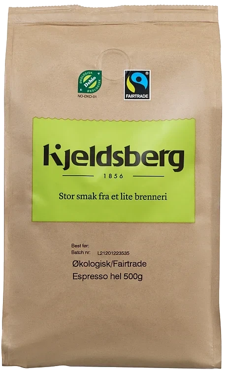 Kaffe, espresso, hele bønner ft, økol.  12x500g