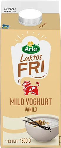 Laktosfri mild yoghurt vanilj 1.3%