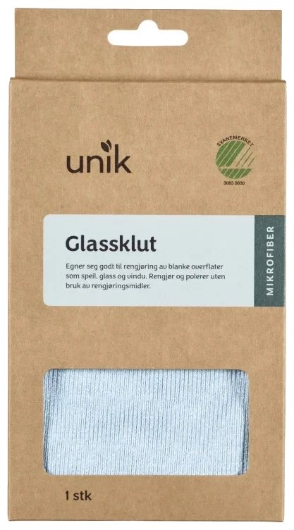 Glassklut Mikrofiber 32x32cm 1stk Unik