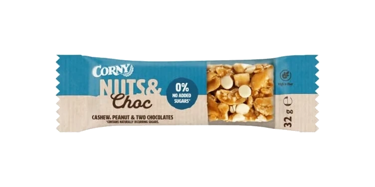 Nuts&choc cashew, peanut &two chocolates   32g
