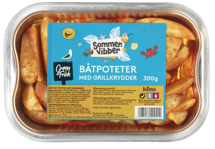 Båtpoteter m/Grillkrydder 300g Sommervibber