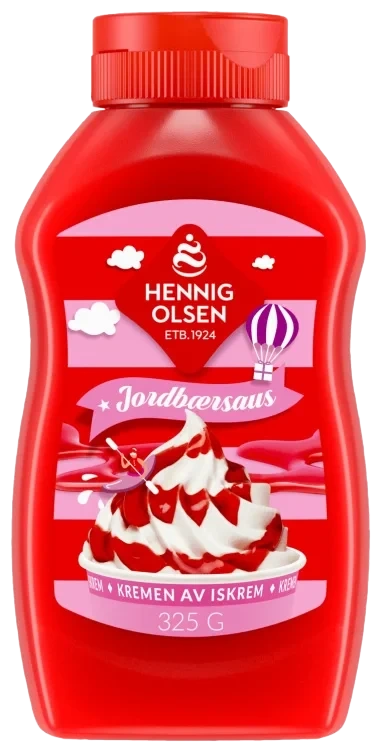 Jordbærsaus 325g Hennig-Olsen Is