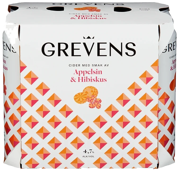 Grevens Cider Appelsin/Hibiscus 0,5lx6 boks