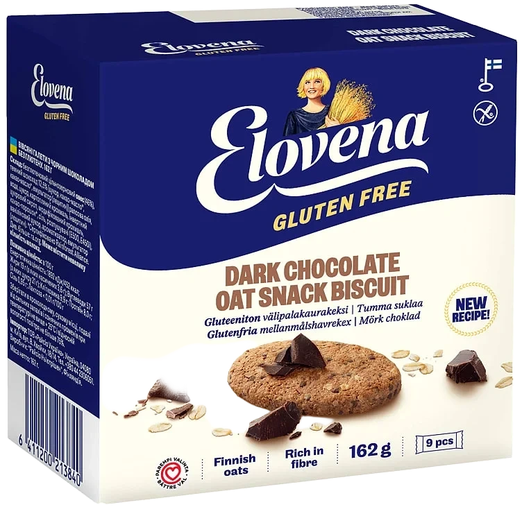 Elovena Havrekjeks m/Sjok.biter Glutenfri