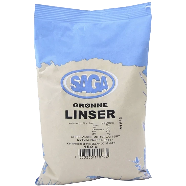 Linser grønne   450g