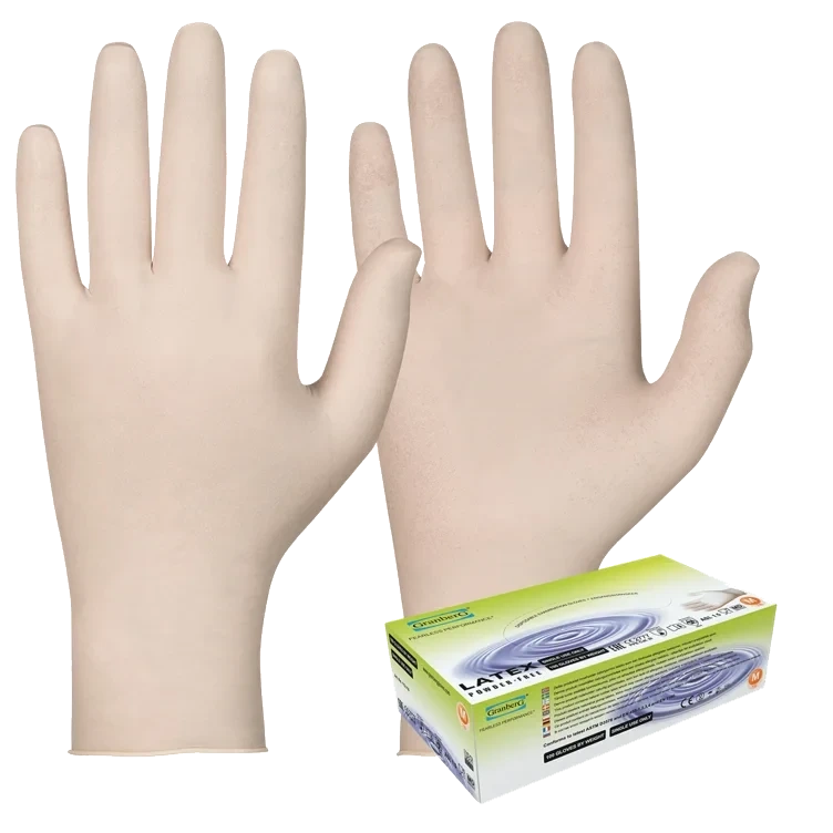 Engangshansker latex hvit l   100stk