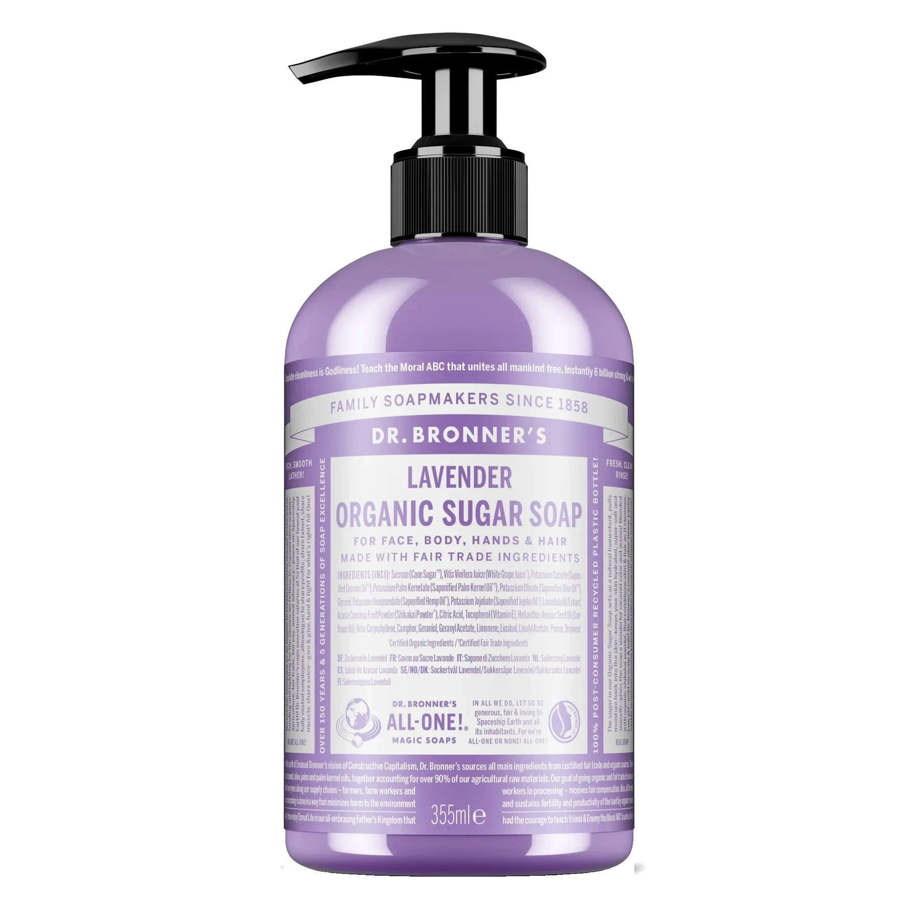 Dr. Bronner's Lavender Organic Sugar Soap 355 ml