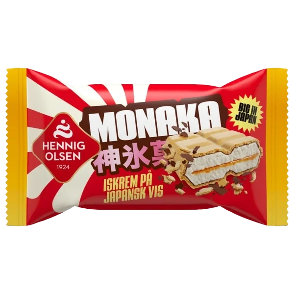 Monaka Fløteis m/Kjeks 135ml Hennig-Olsen