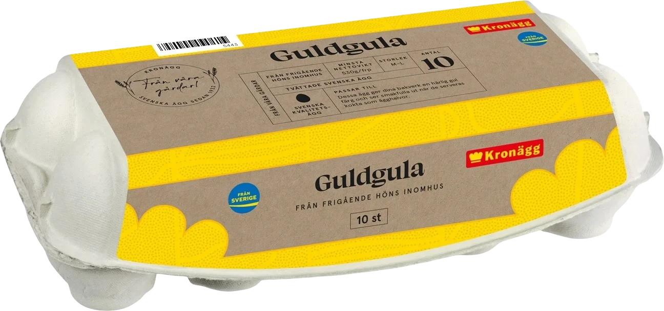 Frigående inomhus guldgula 10p M-L
