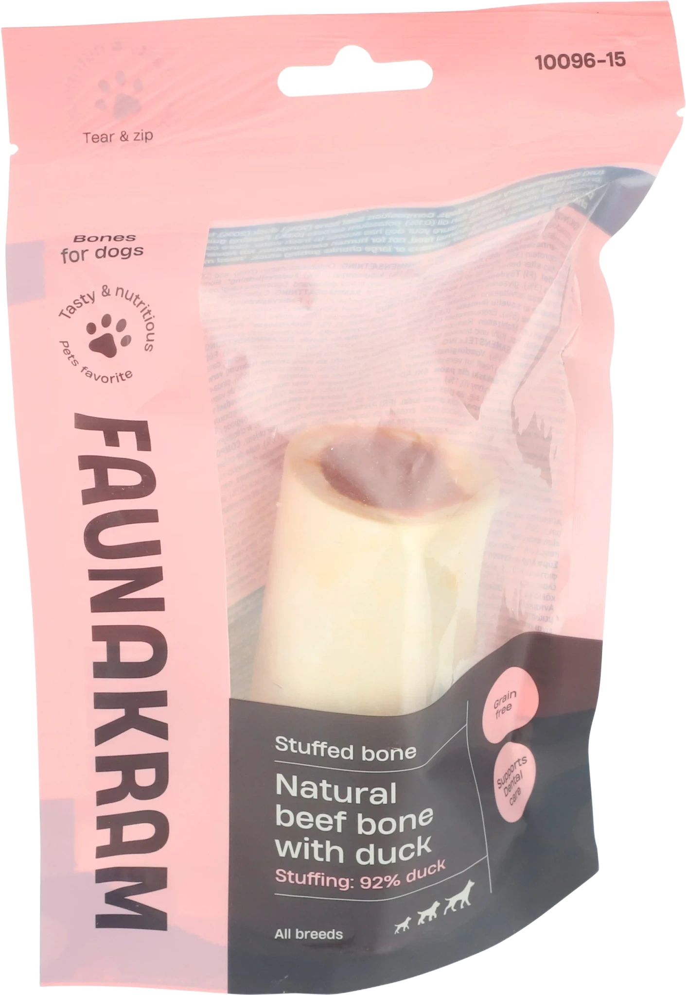 Faunakram Natural beef bone with stuffing: 92% duc