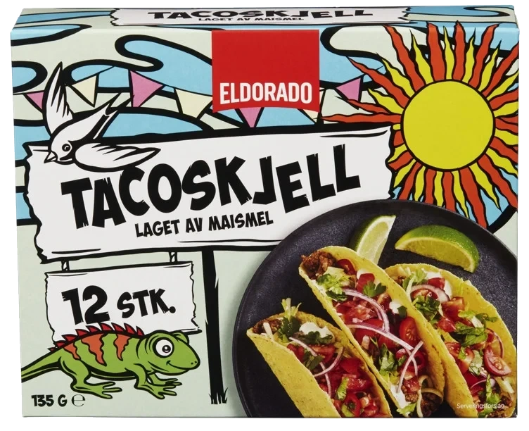 Tacoskjell 12stk 135g Eldorado