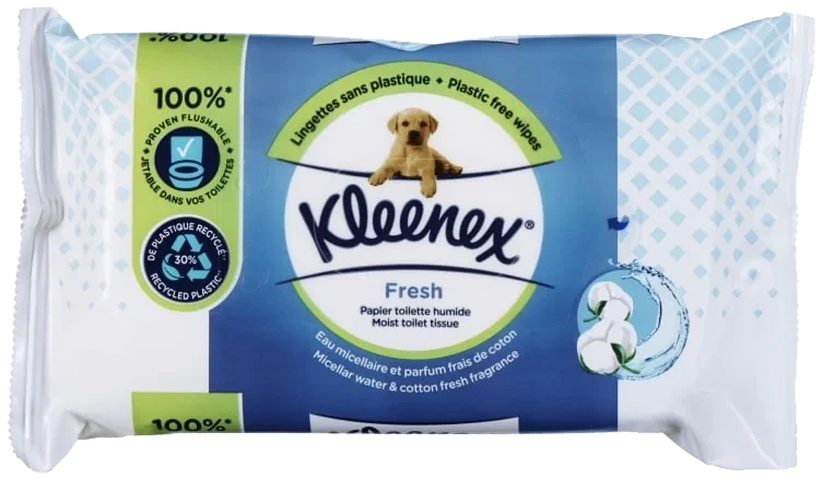 Toalettpapir Fuktet Papir Fresh 42stk Kleenex
