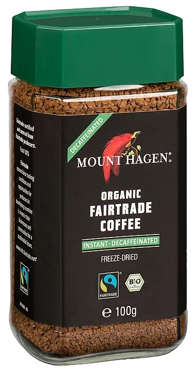 Mount Hagen Instant glass Koffeinfri 100g