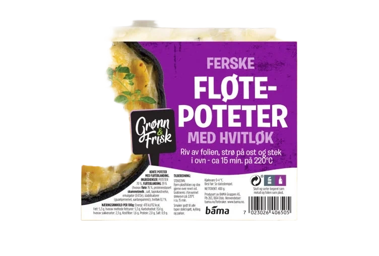 Fløtepoteter m/Hvitløk 400g Grønn&Frisk
