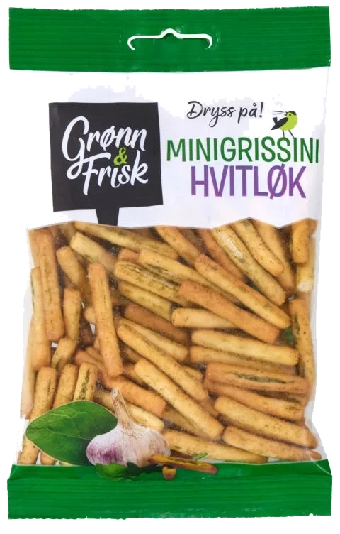 Minigrissini Hvitløk 60g Grønn & Frisk