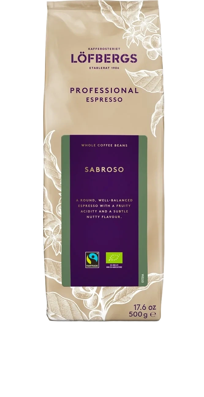 Löfbergs Espresso hele bønner pitch black økol.&fairtrade