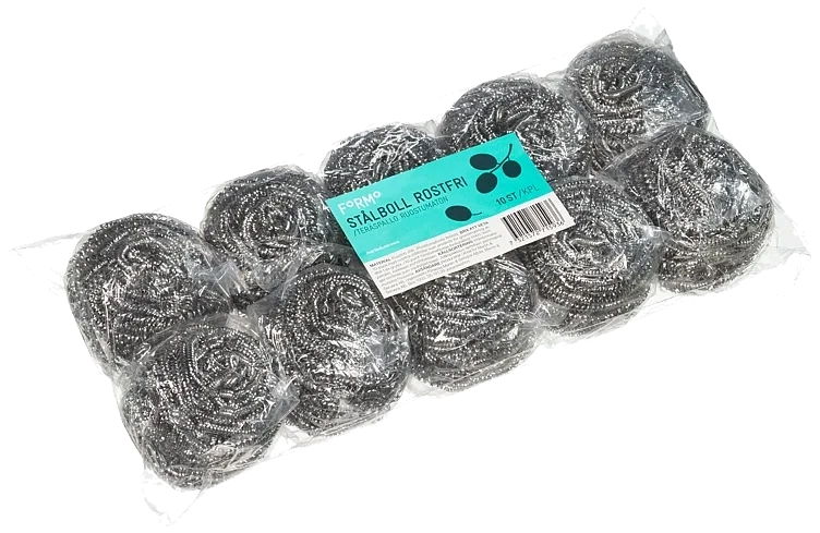 Stålbolle rustfri 60g  10-pk