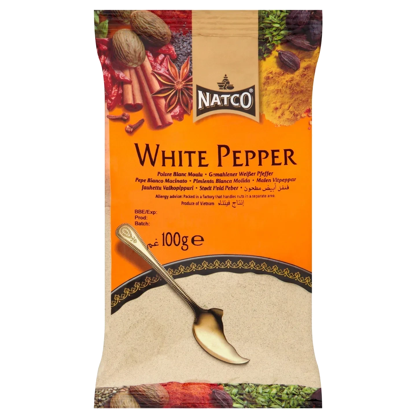 Natco Hvit Pepper Malt 100g