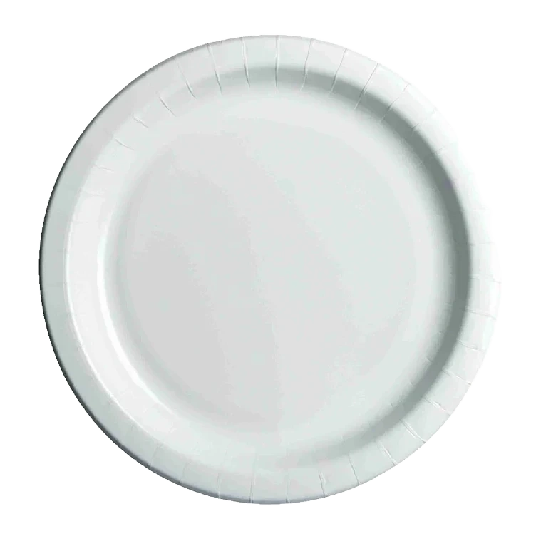 Asjett 18cm hvit m/belegg   100stk