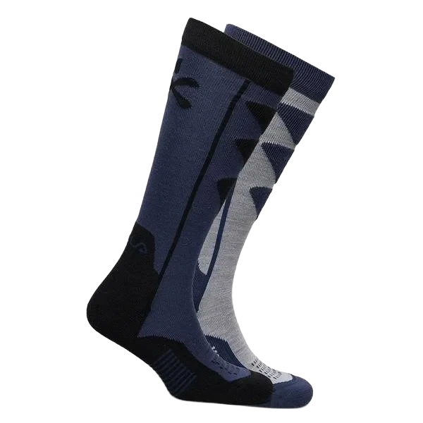 Alpine Ski Socks Wool Blend - 2pk Blue