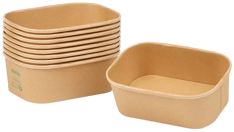 Box brick medium pap/pla brun 750ml  50stk