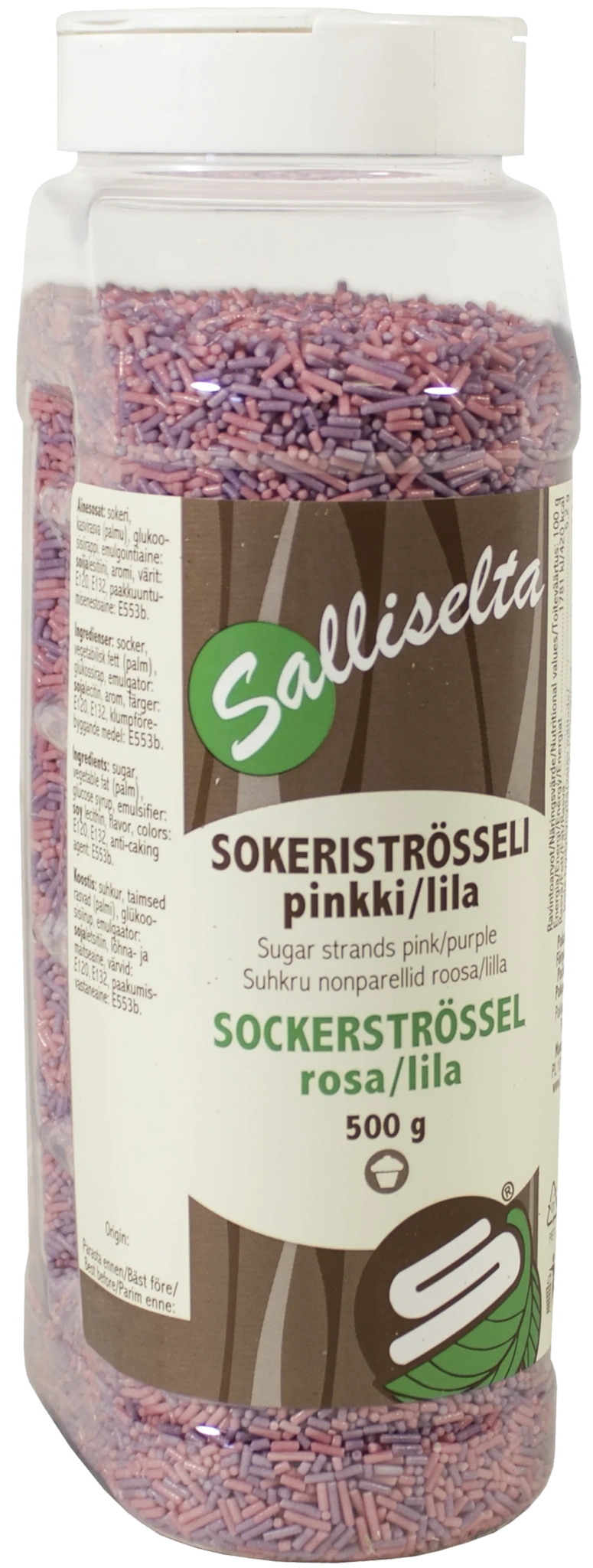 Sockerströssel rosa/lila 500g