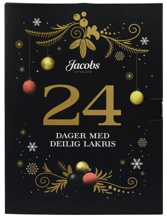 Julekalender m/Lakriskuler 260g Jacobs Utvalgt