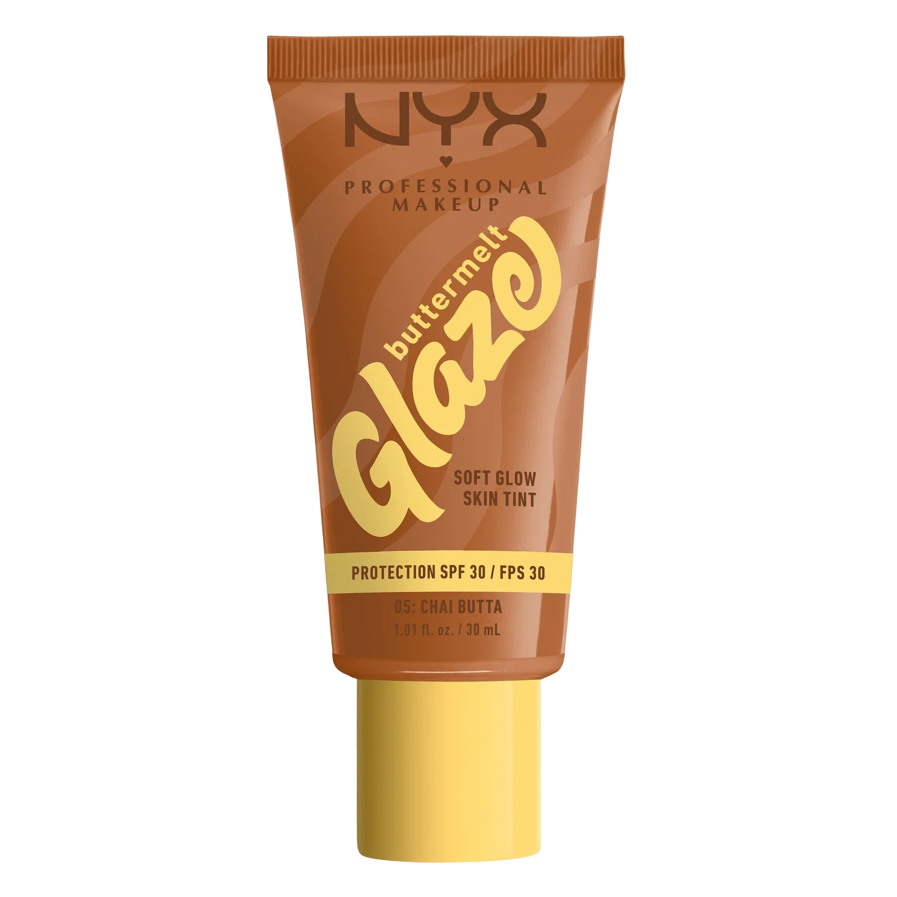 NYX PROFESSIONAL MAKEUP Buttermelt Glaze Soft Glow Skin Tint SPF30 05 Chai Butta