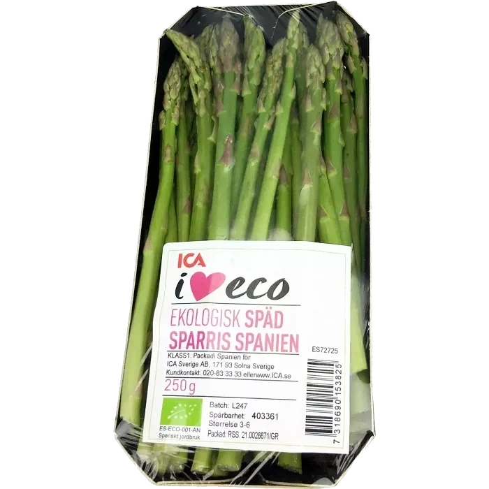 Sparris Späd Ekologisk 250g Klass 1 ICA I love eco