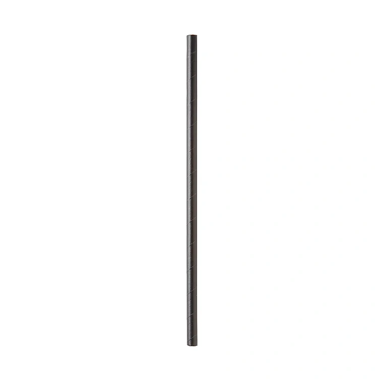 Sugerør Papir 6mm Sort
