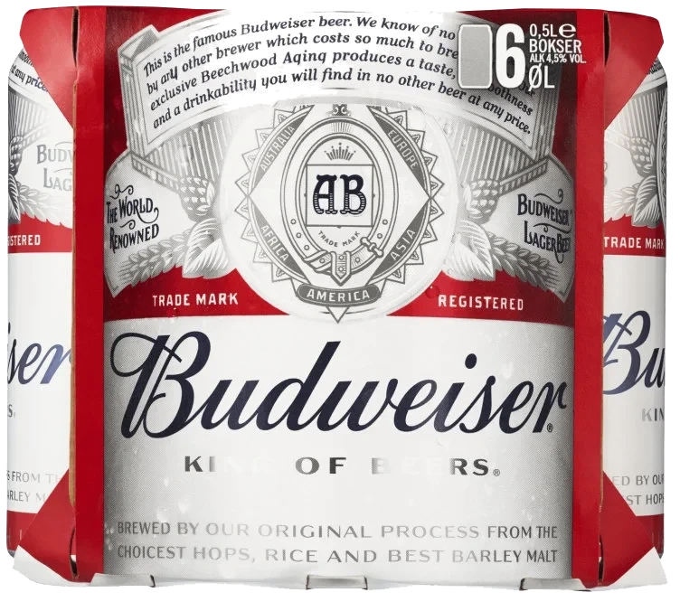 Budweiser 0,5lx6 boks