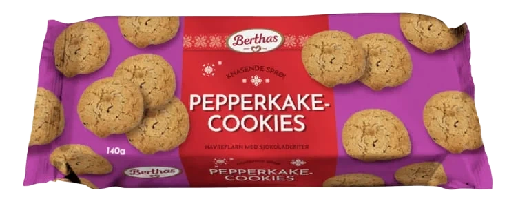 Pepperkakecookies 130g Berthas