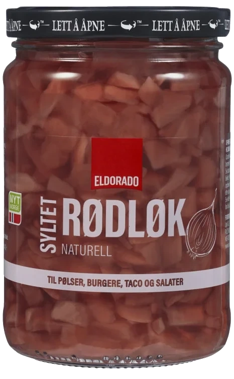 Rødløk Syltet Naturell 370g Eldorado