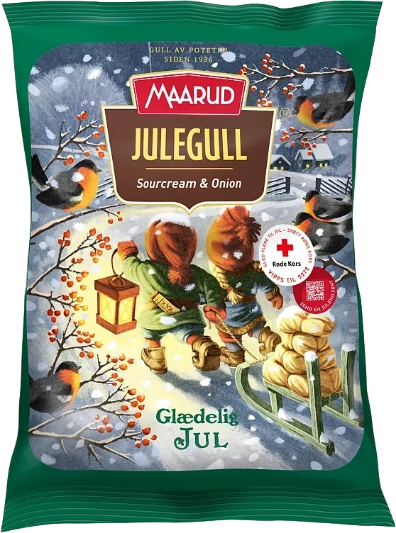 Julegull Rifla Sourcream&Onion 250g Maarud