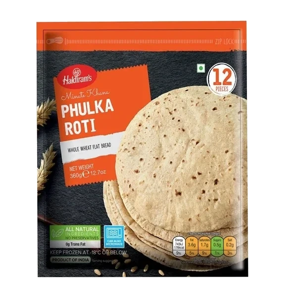 Haldiram's Phulka Roti Vegansk 360g