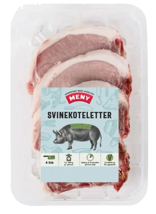 Svinekotelett 4pk Meny
