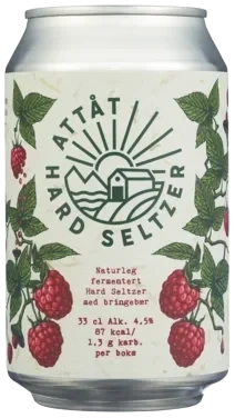 Attåt Hard Seltzer Bringebær 4.5%