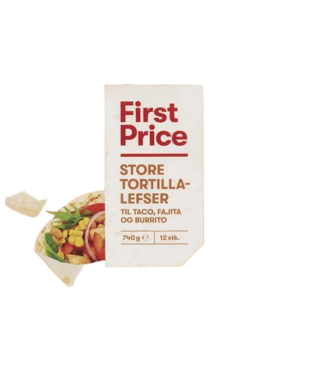 TORTILLA SOFT Hvete 25cm 12stk 740g first price