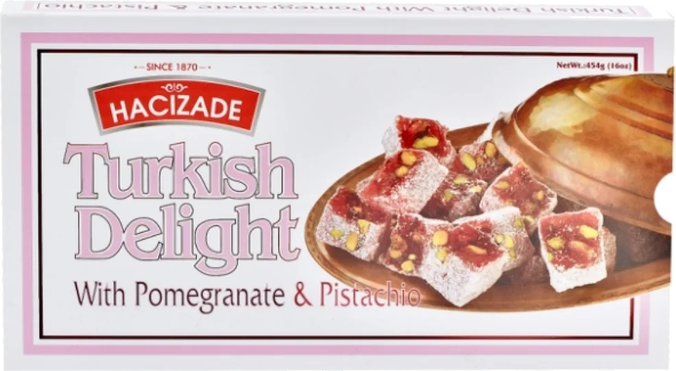 Hacizade Turkish Delight Granateple Pistasj 454g