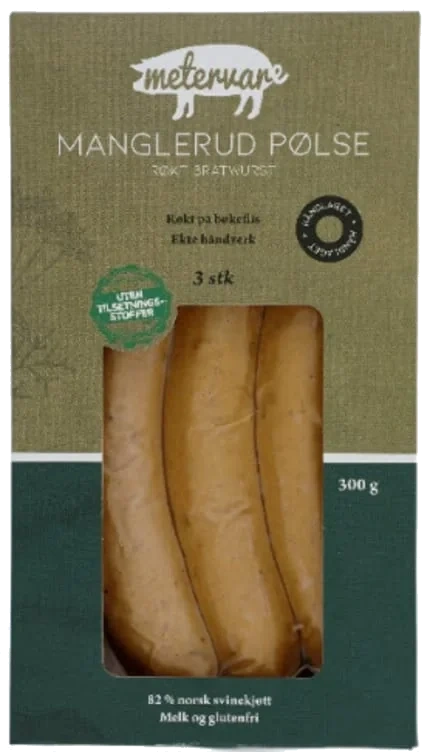 Manglerud Bratwurst 300g Metervare