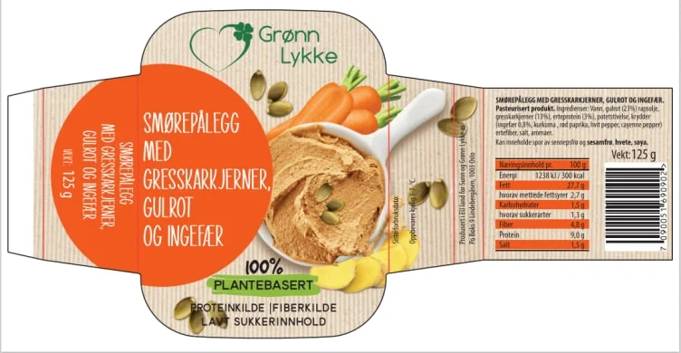 Smørepålegg med Gresskarkjerner og Ingefær