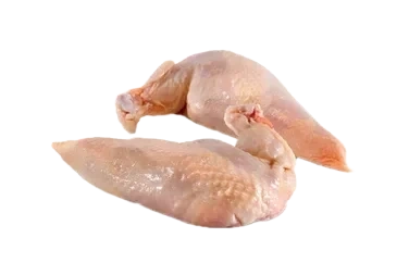 Kyllingbryst med skinn og vinge fryst 2x2,525kg