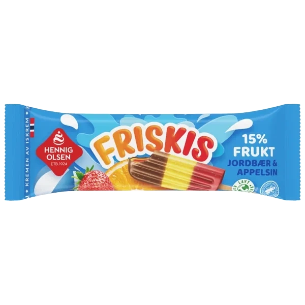 Friskis Jordbær&App.90ml Hennig-Olsen