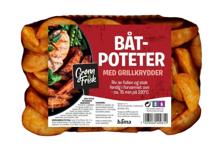 Båtpoteter m/Grillkrydder 300g Grønn&Frisk