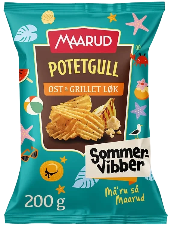 Potetgull Ost&Løk 200g Sommervibber