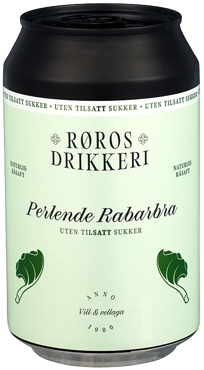 Perlende rabarbradrikk u/tilsatt sukker bx   24x33cl