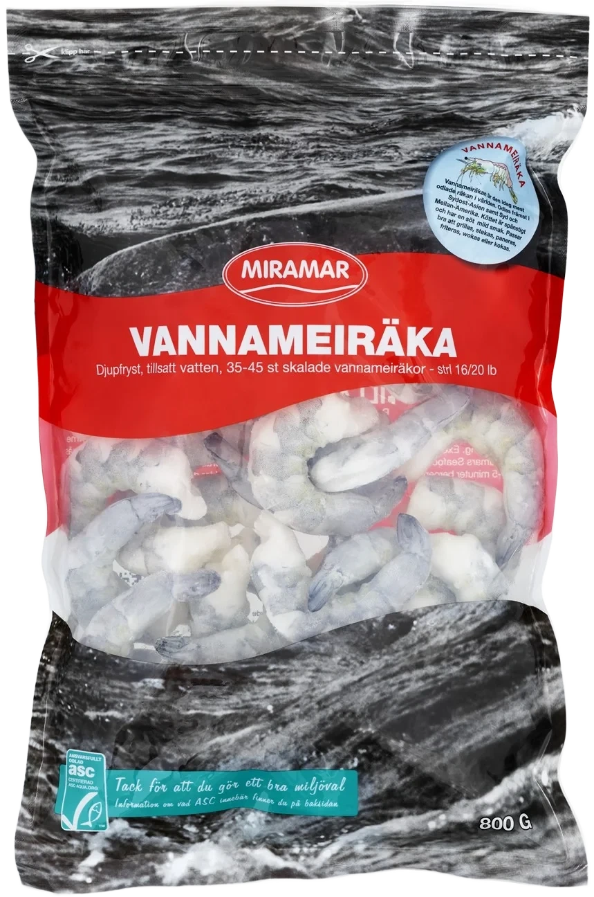 Vannameiräka utan skal 16/20 - ASC