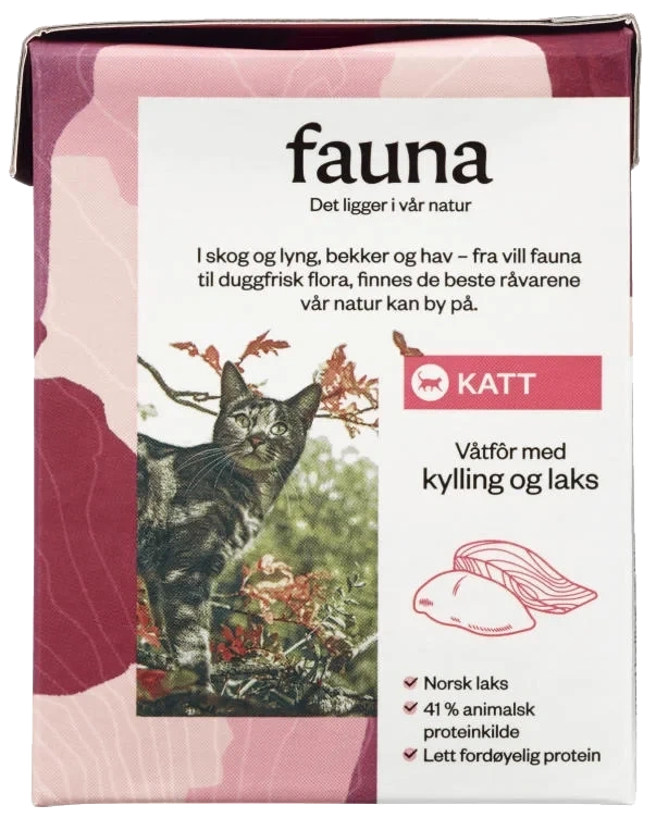 Fauna Katt Våtfor Kylling&Laks 365g