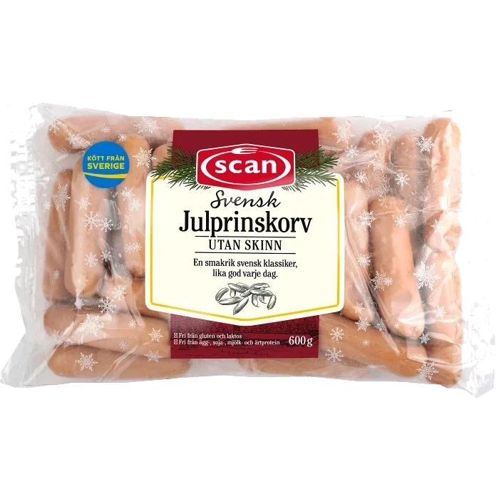 Julprinskorv Skinnfri 600g Scan
